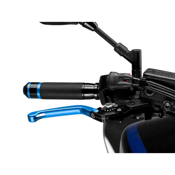 Puig Folding V3 Brake (Blue Lever With Blue Selector) Silver